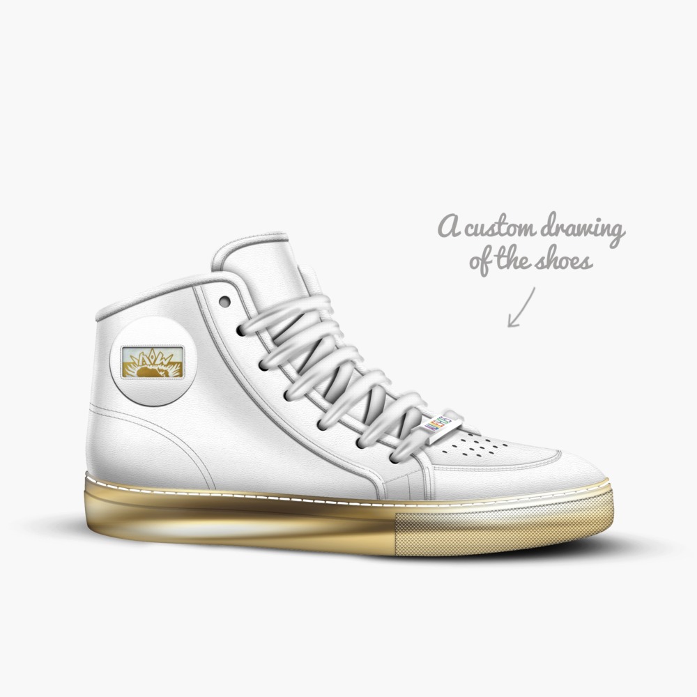ADUBS WHITE/GOLD limited edition shoe ADUBS WHITE/GOLD artisan made in Italy shoes by Adrian Willis