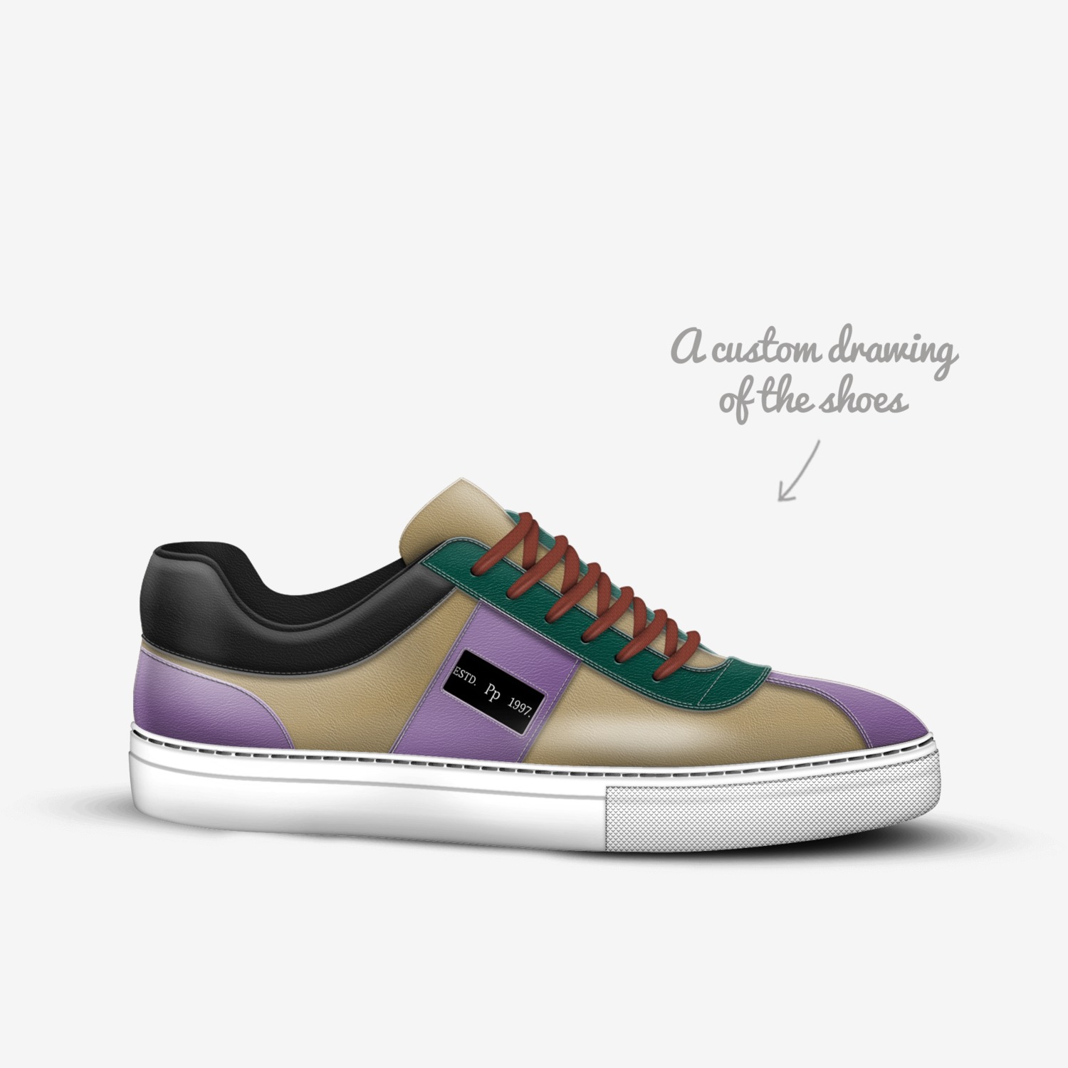 The Pp Collection custom made in Italy shoes by Ashley Price | Sketch view