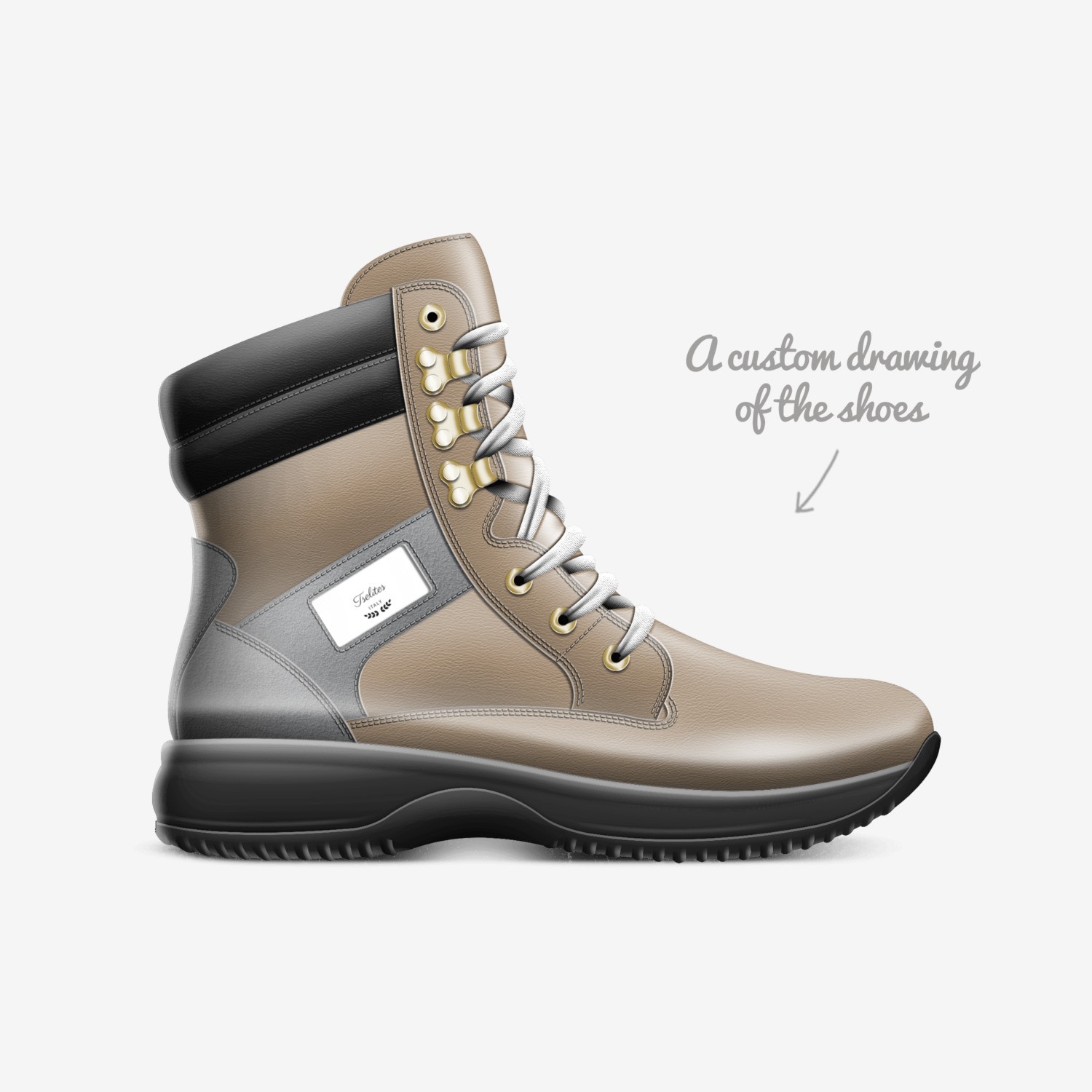Tselites custom made in Italy shoes by Thomas Shoemaker | Sketch view