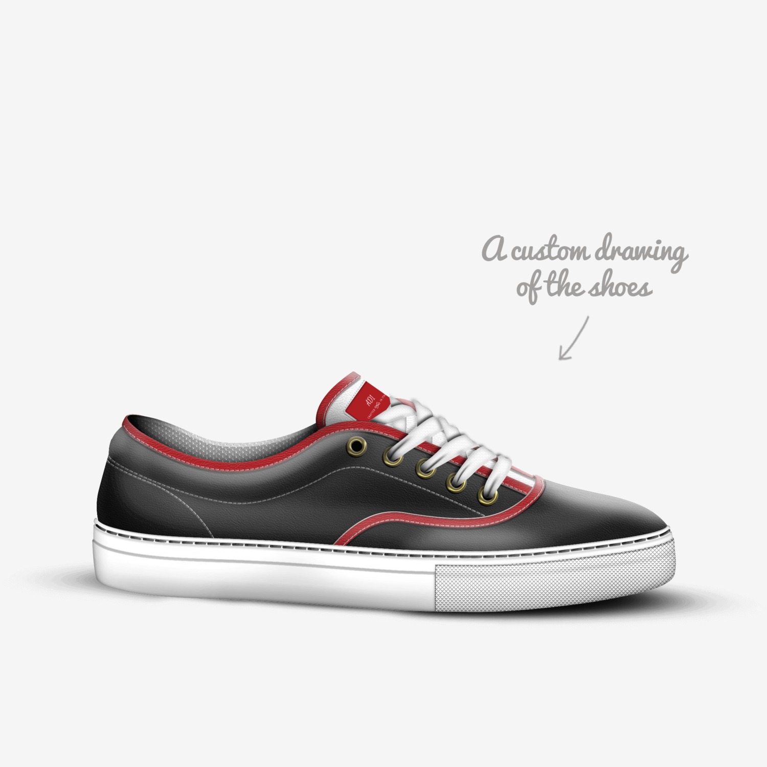 AD1 custom made in Italy shoes by Alex Davis | Sketch view