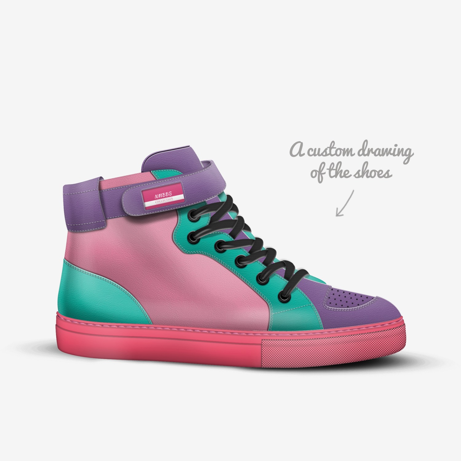 NMBBS custom made in Italy shoes by Nevaeh Moore | Sketch view