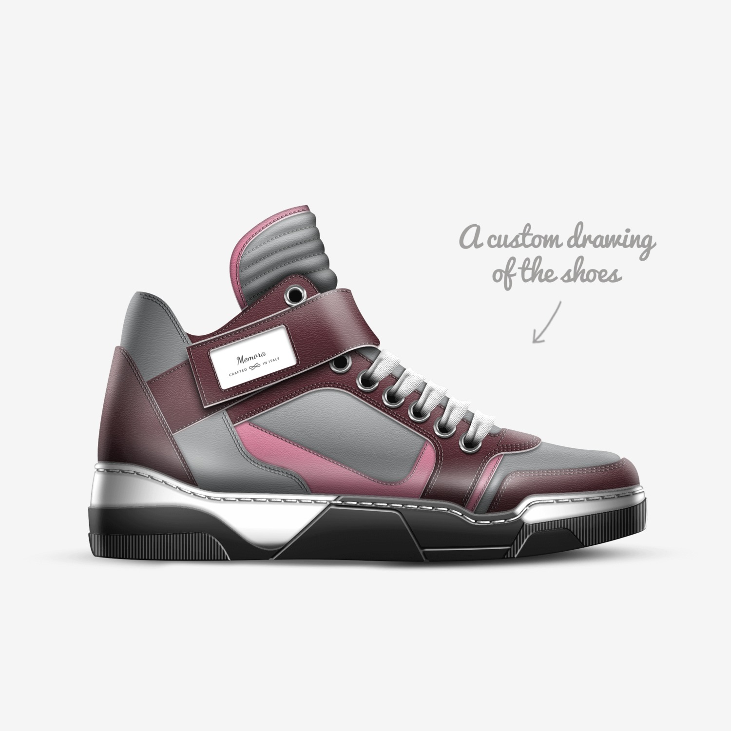 Memora custom made in Italy shoes by Mira Memora | Sketch view