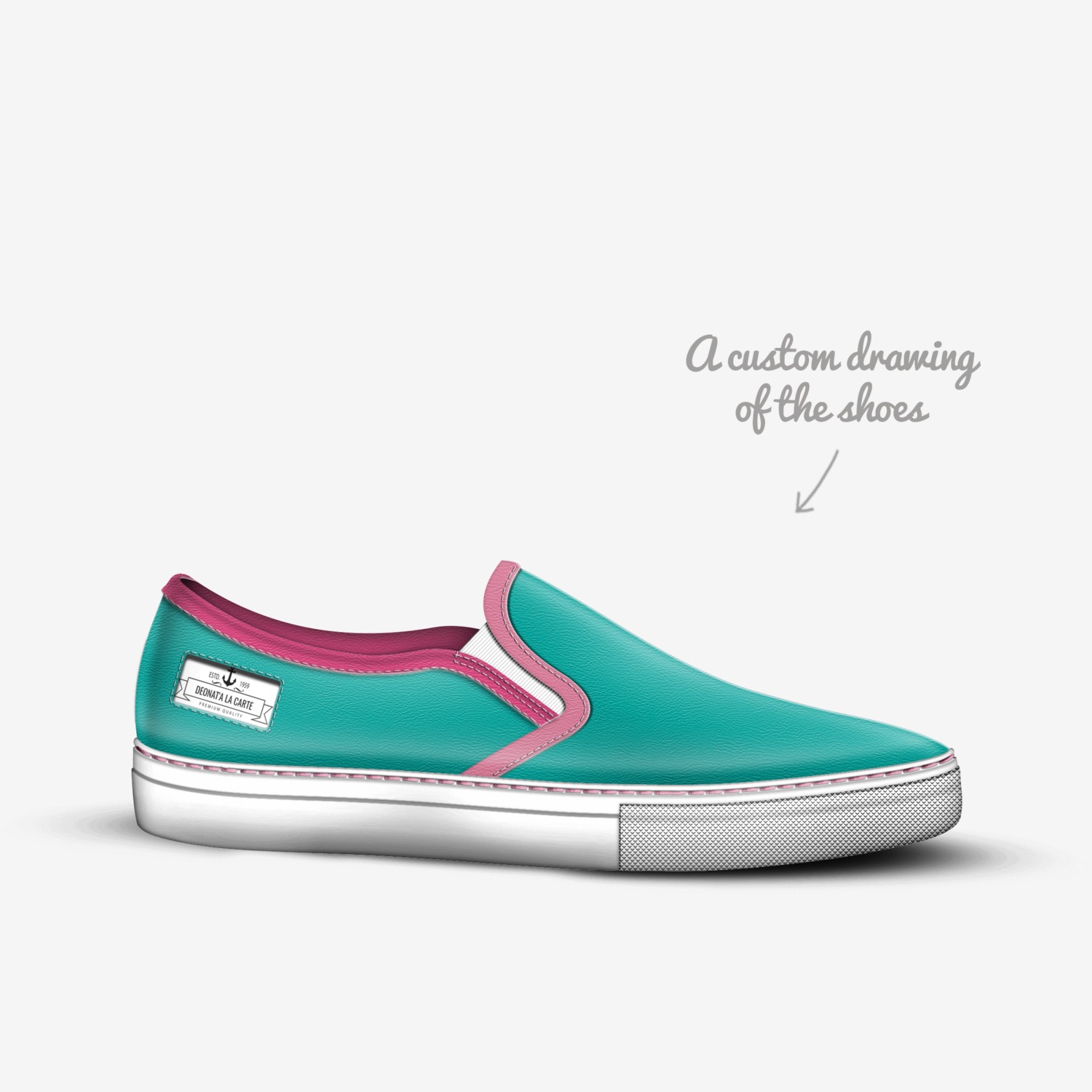 Deonat'a La Carte custom made in Italy shoes by Trabe | Sketch view