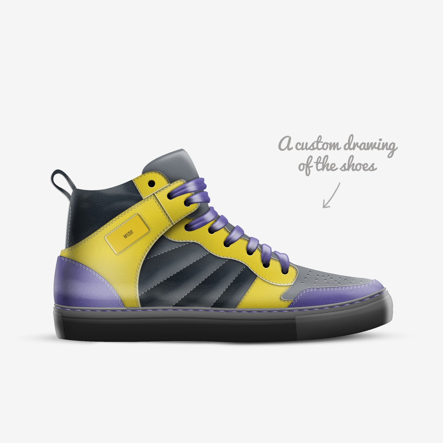 yeeter custom made in Italy shoes by John M | Sketch view