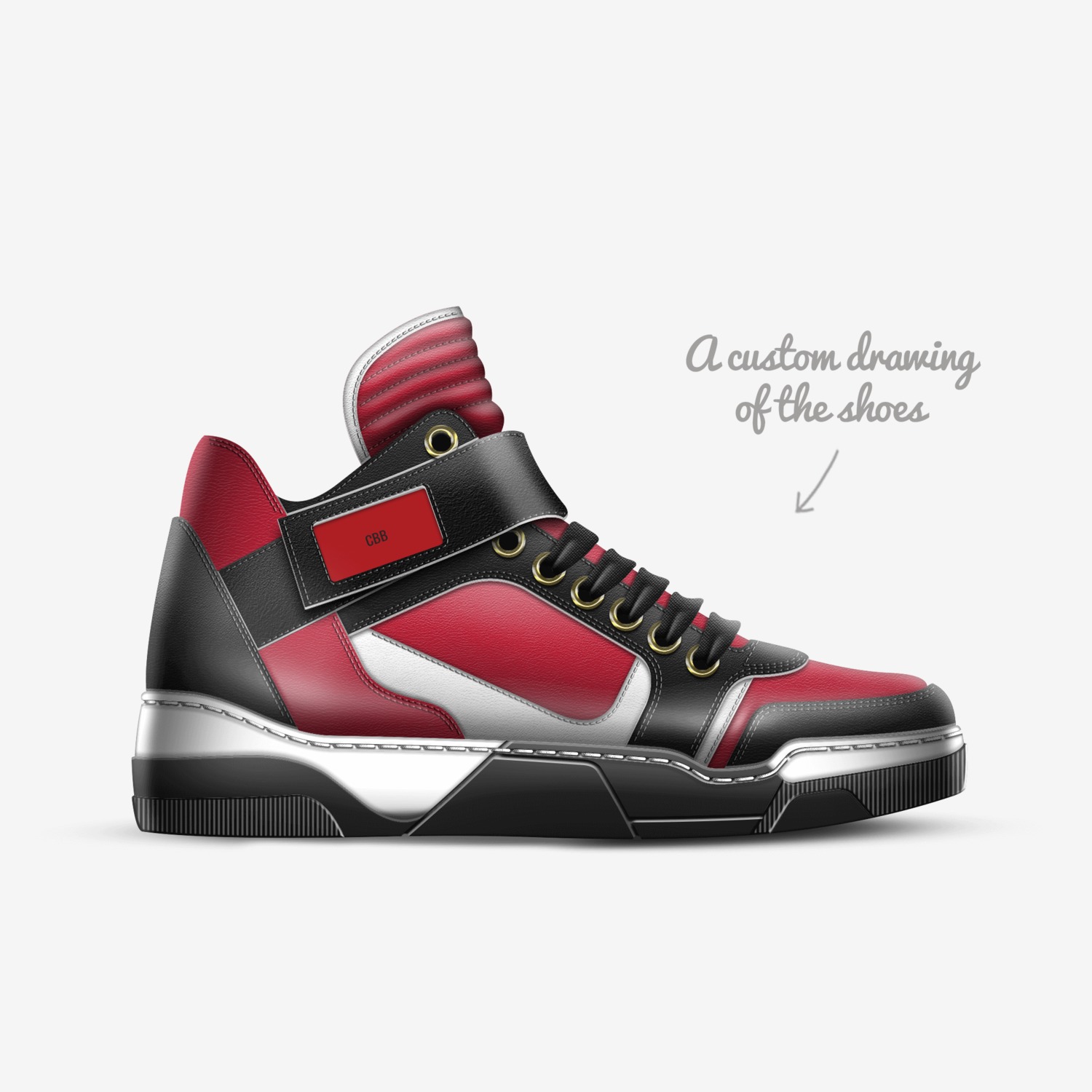 Baller 1 custom made in Italy shoes by Stewart | Sketch view