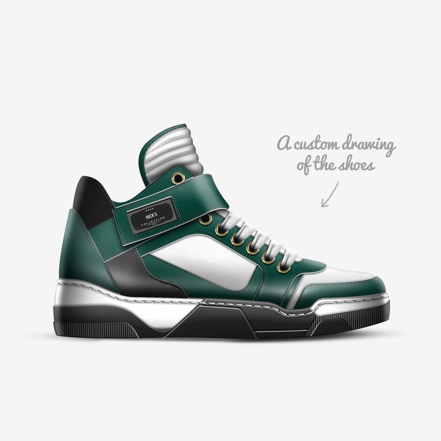 Nick’s custom made in Italy shoes by Nick Gonnering | Sketch view