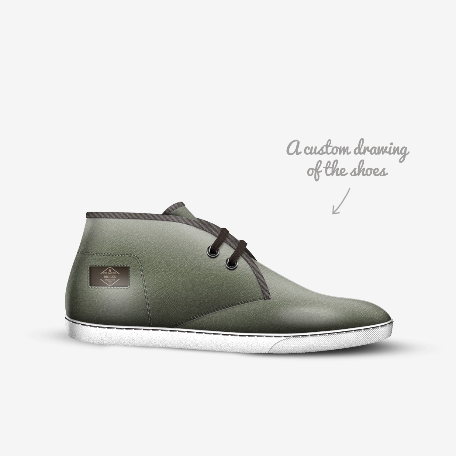 BKICKS custom made in Italy shoes by Bailey Owens | Sketch view