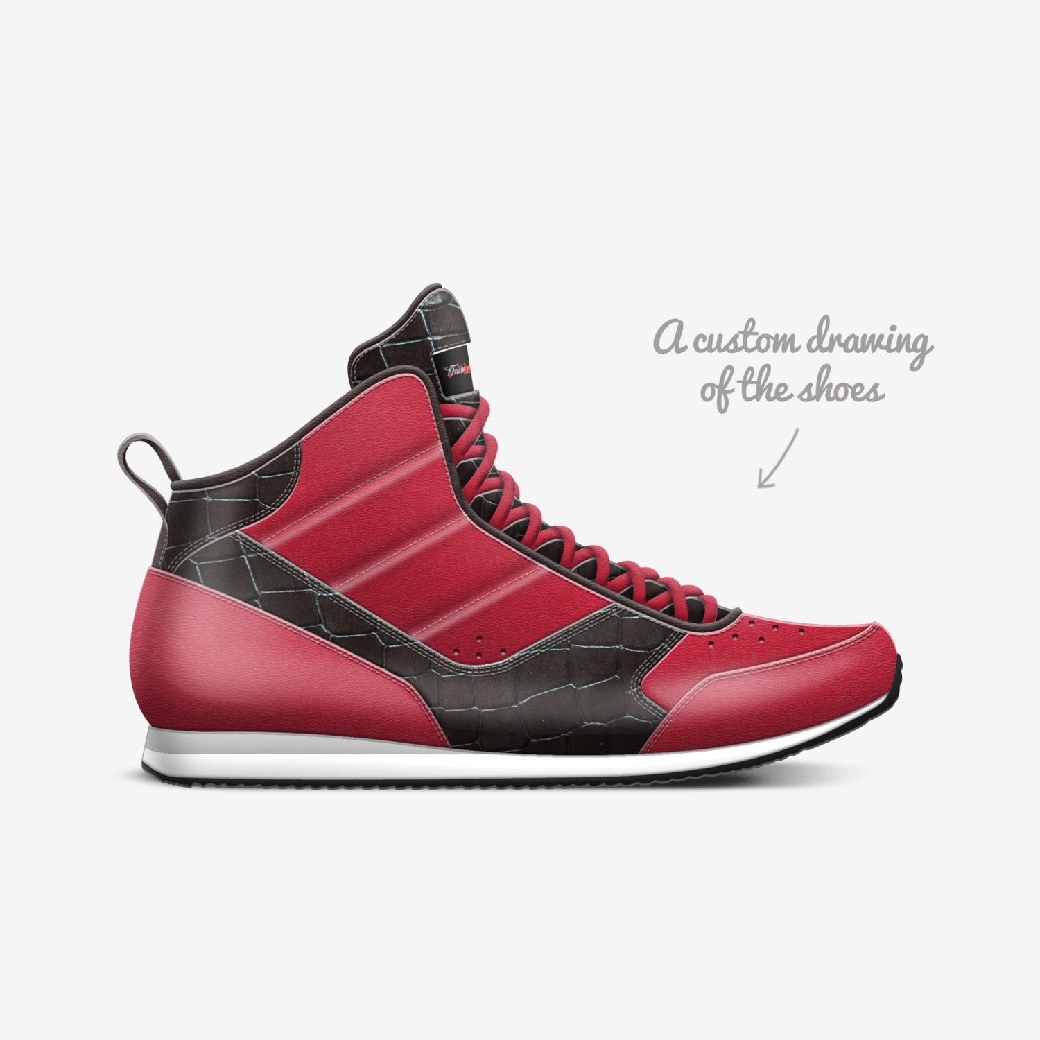 Felise KaBobo custom made in Italy shoes by Shamsud-din King | Sketch view