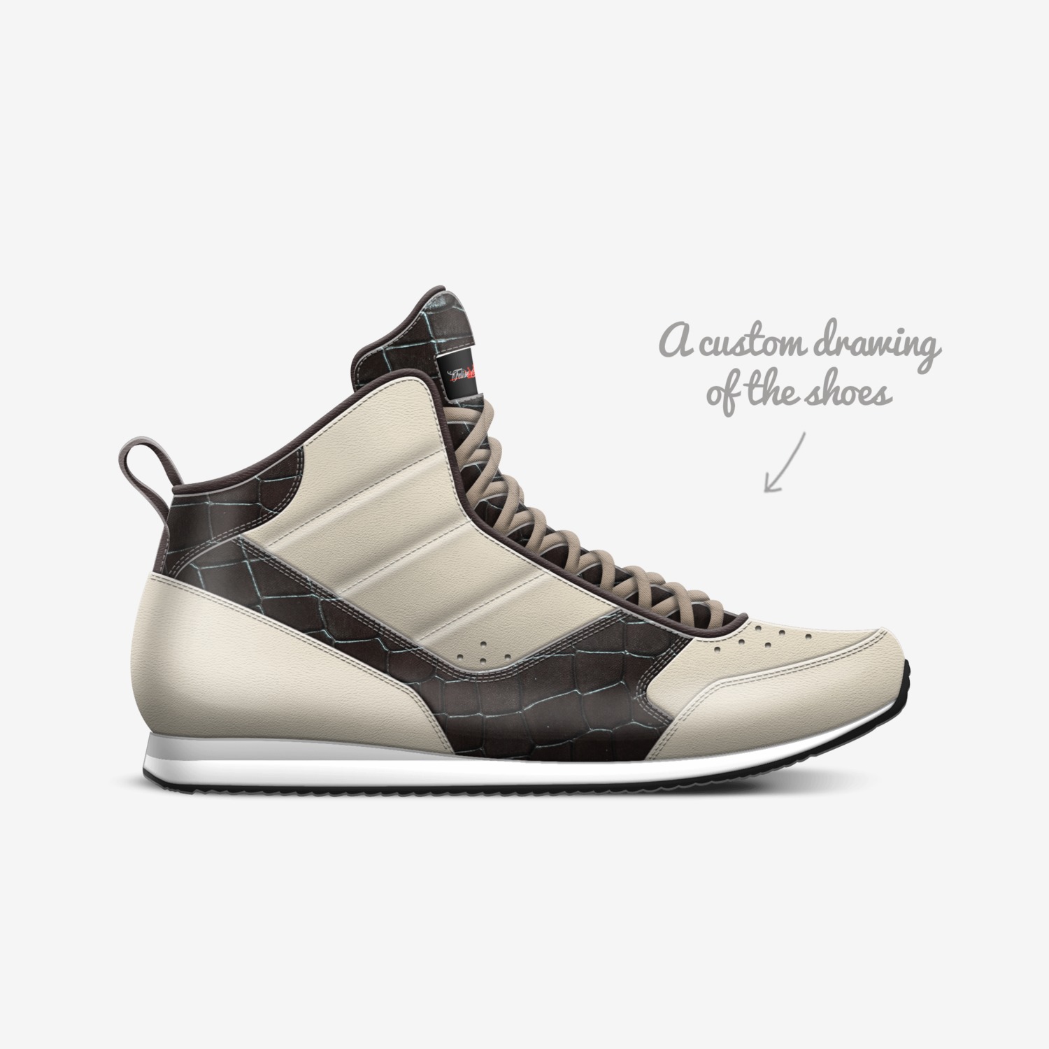 Felise KaBobo  custom made in Italy shoes by Shamsud-din King | Sketch view