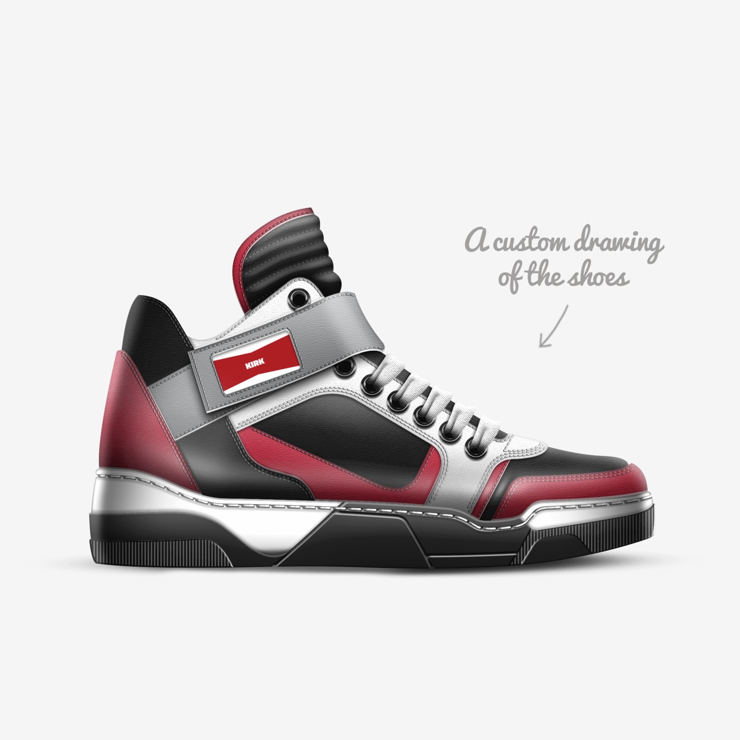 KIRK custom made in Italy shoes by James Kirkwood | Sketch view