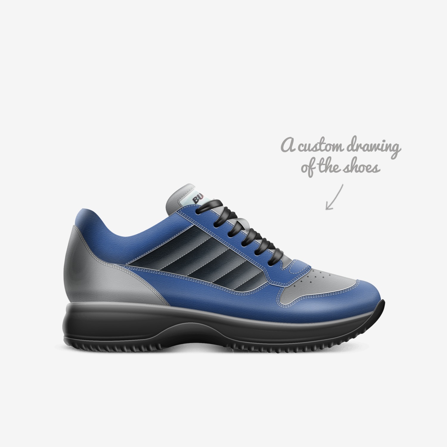 Seaga custom made in Italy shoes by Edgar Watson | Sketch view
