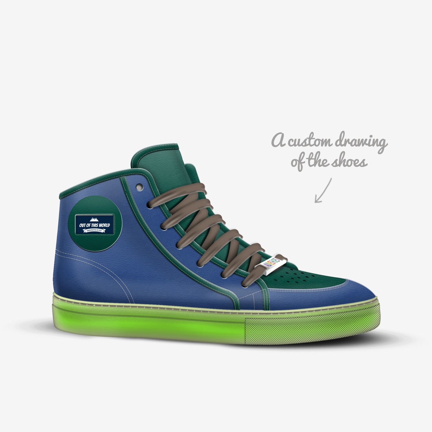 Out Of This World custom made in Italy shoes by Jacob Mayron King | Sketch view