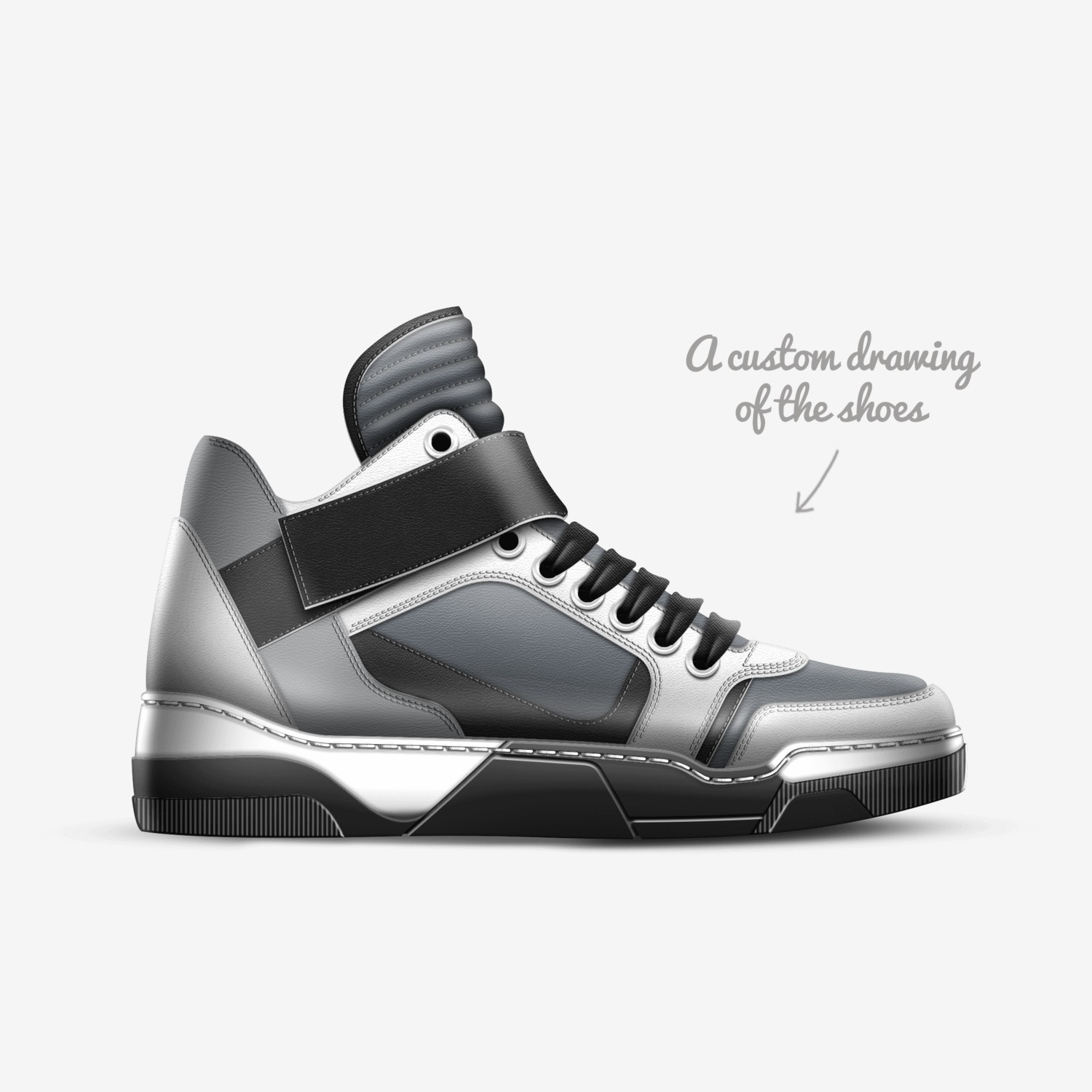 6th seal custom made in Italy shoes by Jonathan Andre Cowley | Sketch view