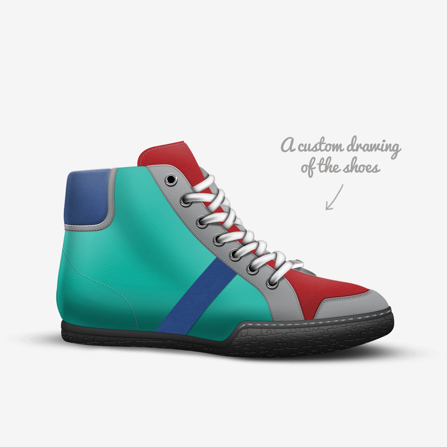 Omi max 1 custom made in Italy shoes by Nam Vo | Sketch view
