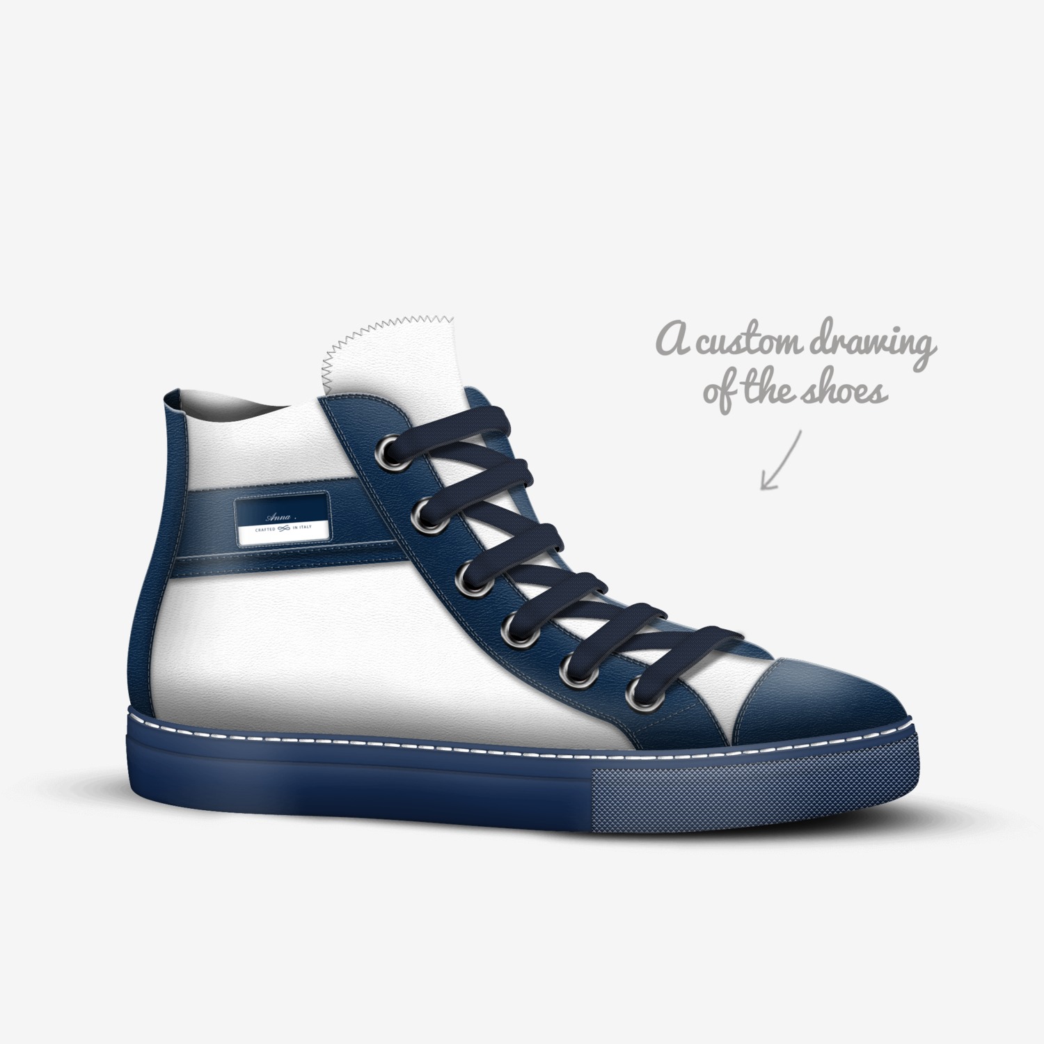 Anna . custom made in Italy shoes by Amber | Sketch view