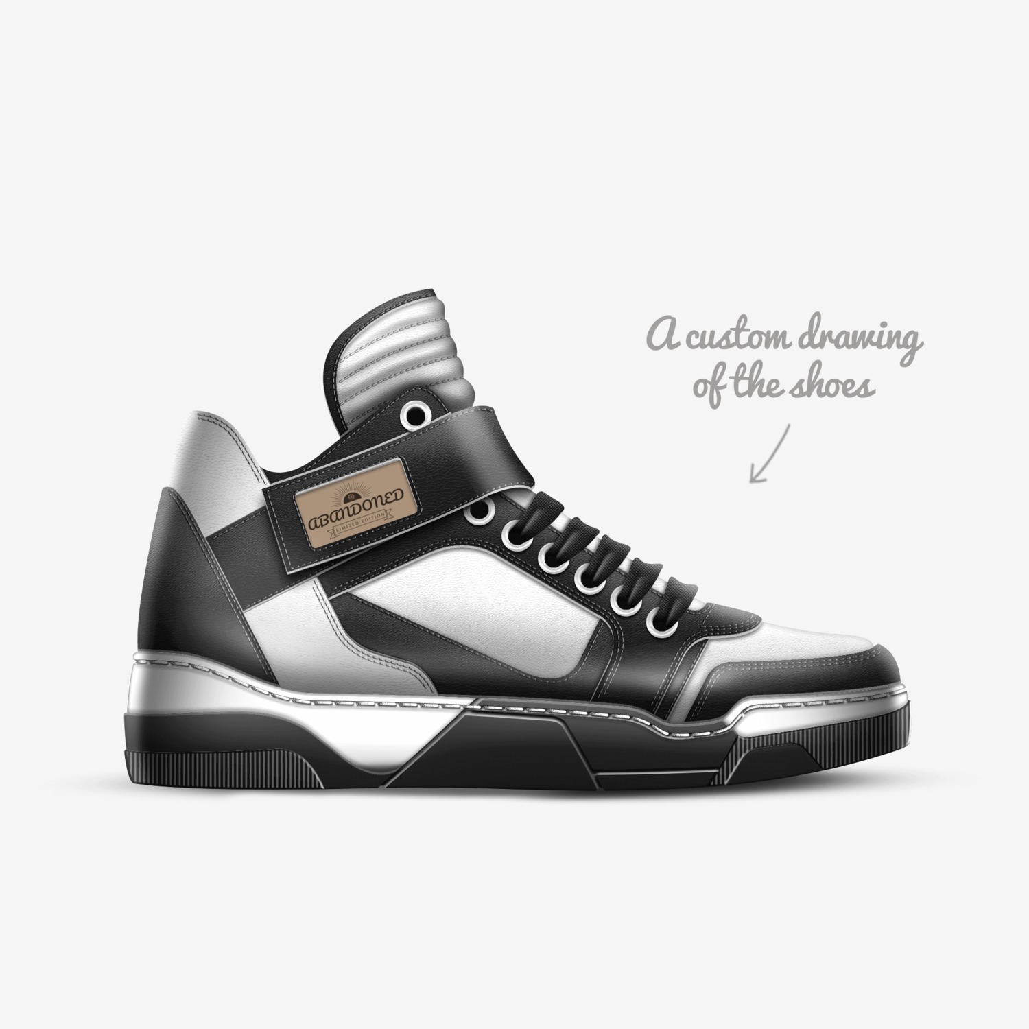 ABANDONED custom made in Italy shoes by Rahul Chaudhary | Sketch view