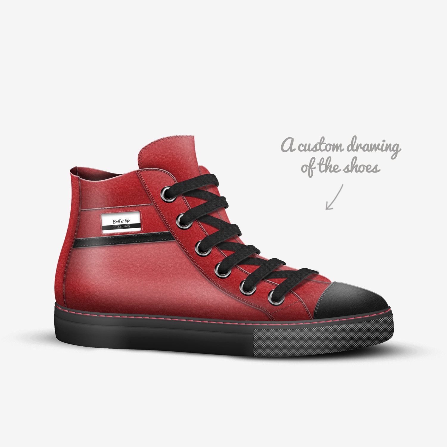 Ball is life custom made in Italy shoes by Matthew Alan Hogan | Sketch view