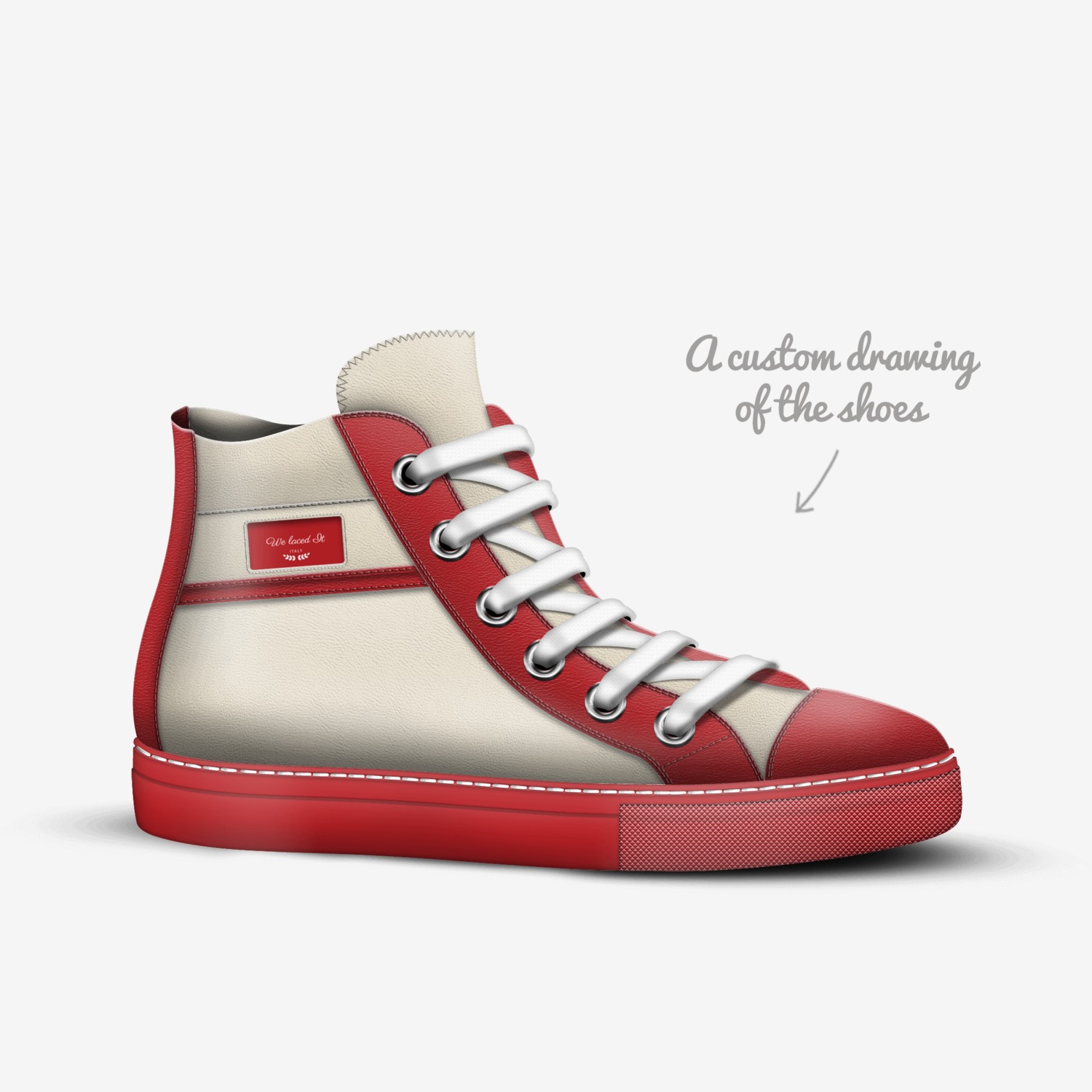 We laced It custom made in Italy shoes by Javon | Sketch view