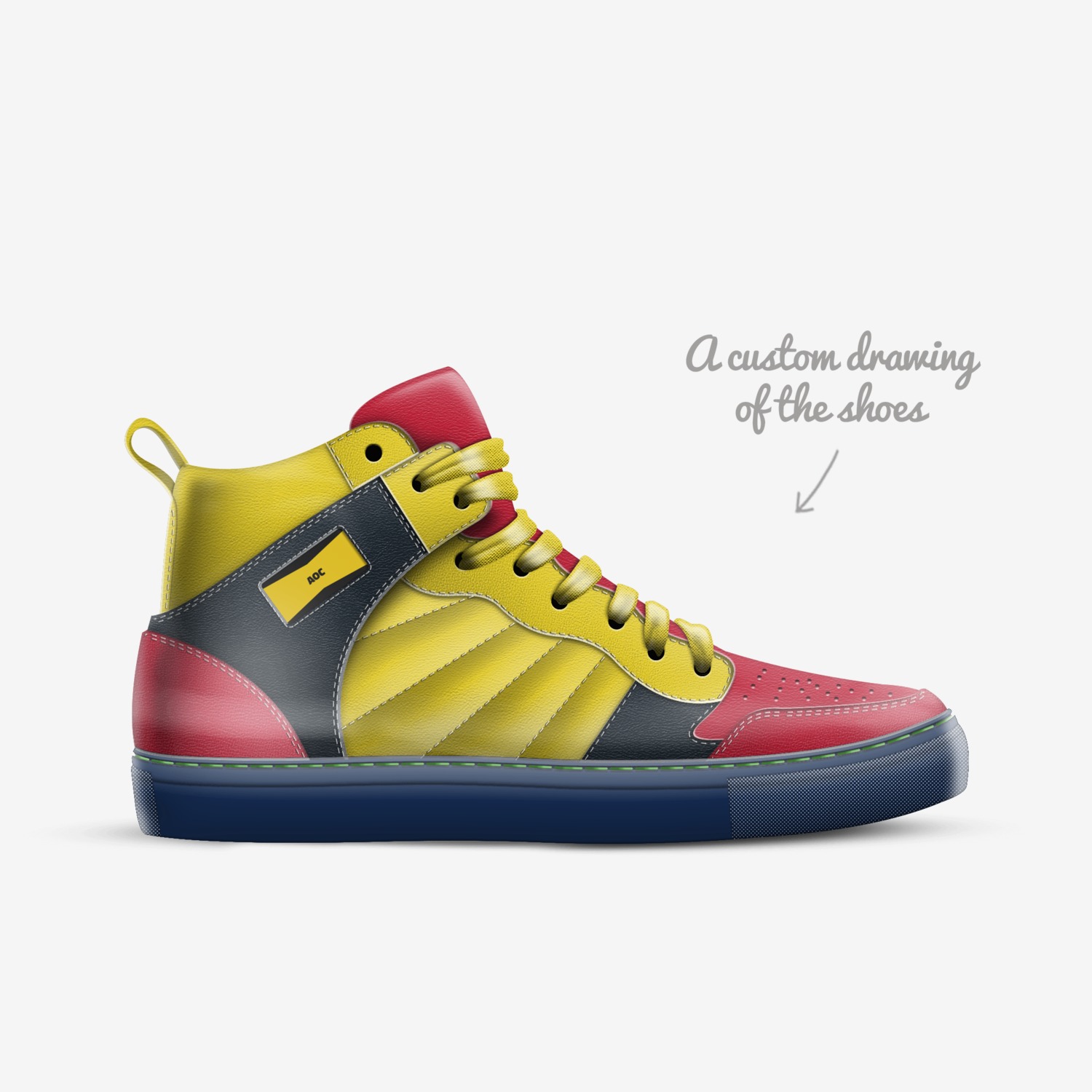 AOC custom made in Italy shoes by Kenneth Younger | Sketch view