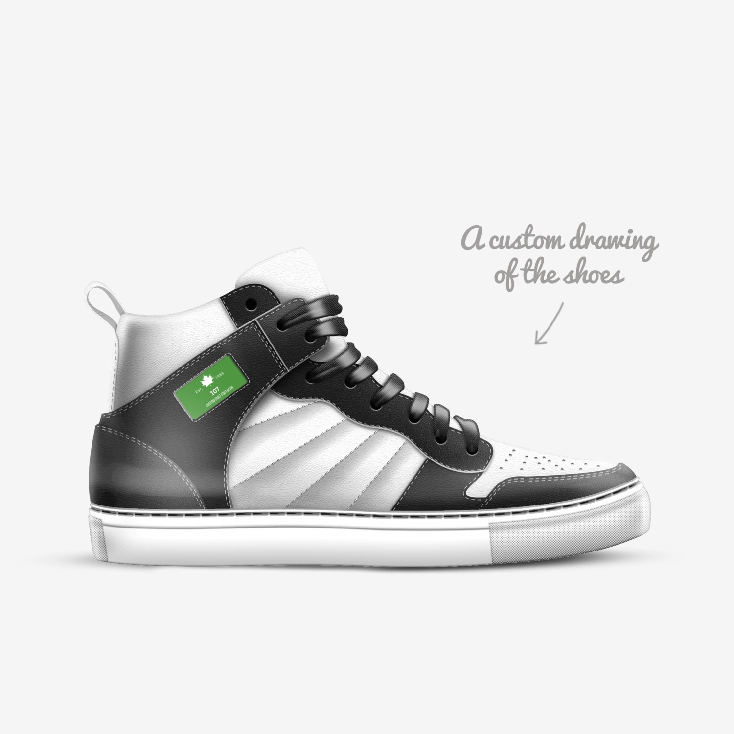 107 custom made in Italy shoes by Rory Langdon | Sketch view