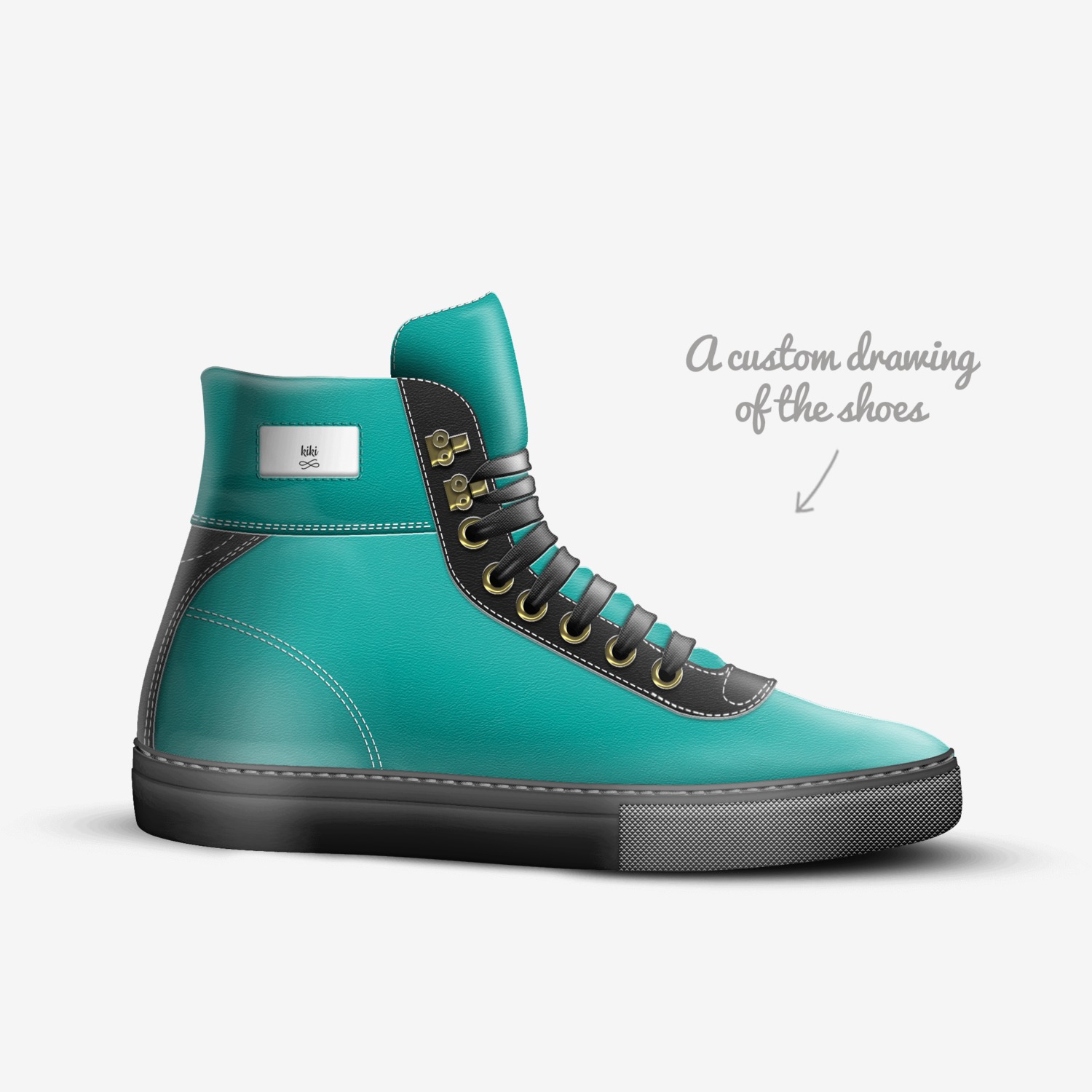 kiki custom made in Italy shoes by Bruce Anderson | Sketch view