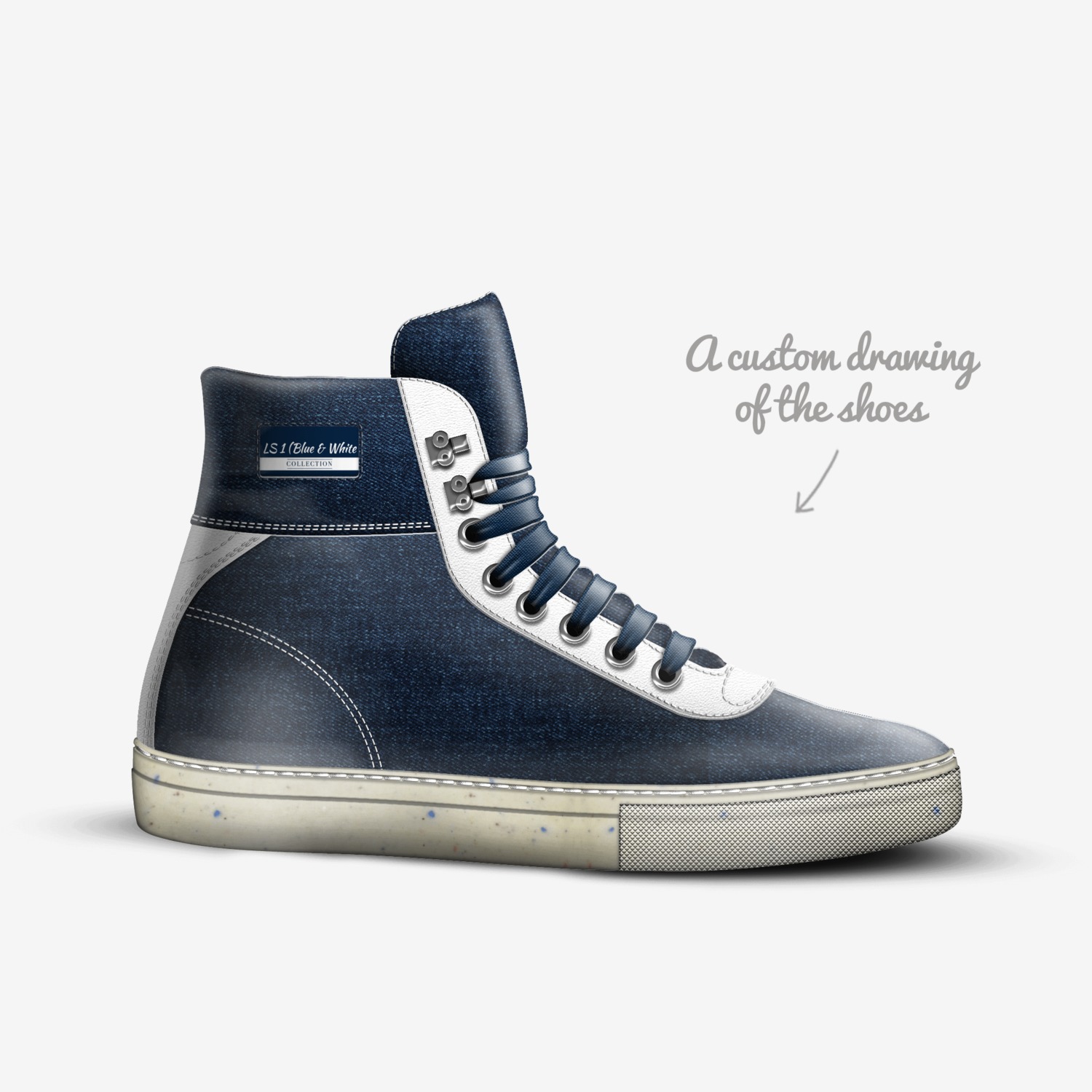 LS 1 custom made in Italy shoes by Troy Taylor | Sketch view