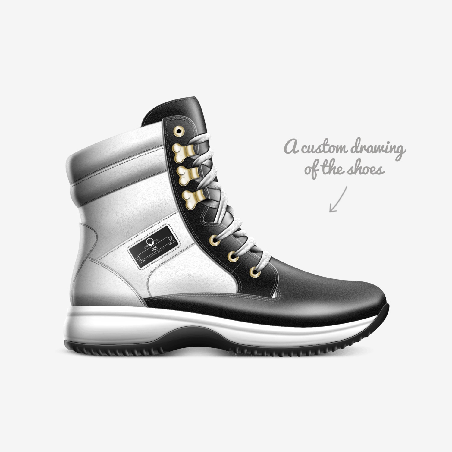OGs custom made in Italy shoes by Oscar W Keys | Sketch view