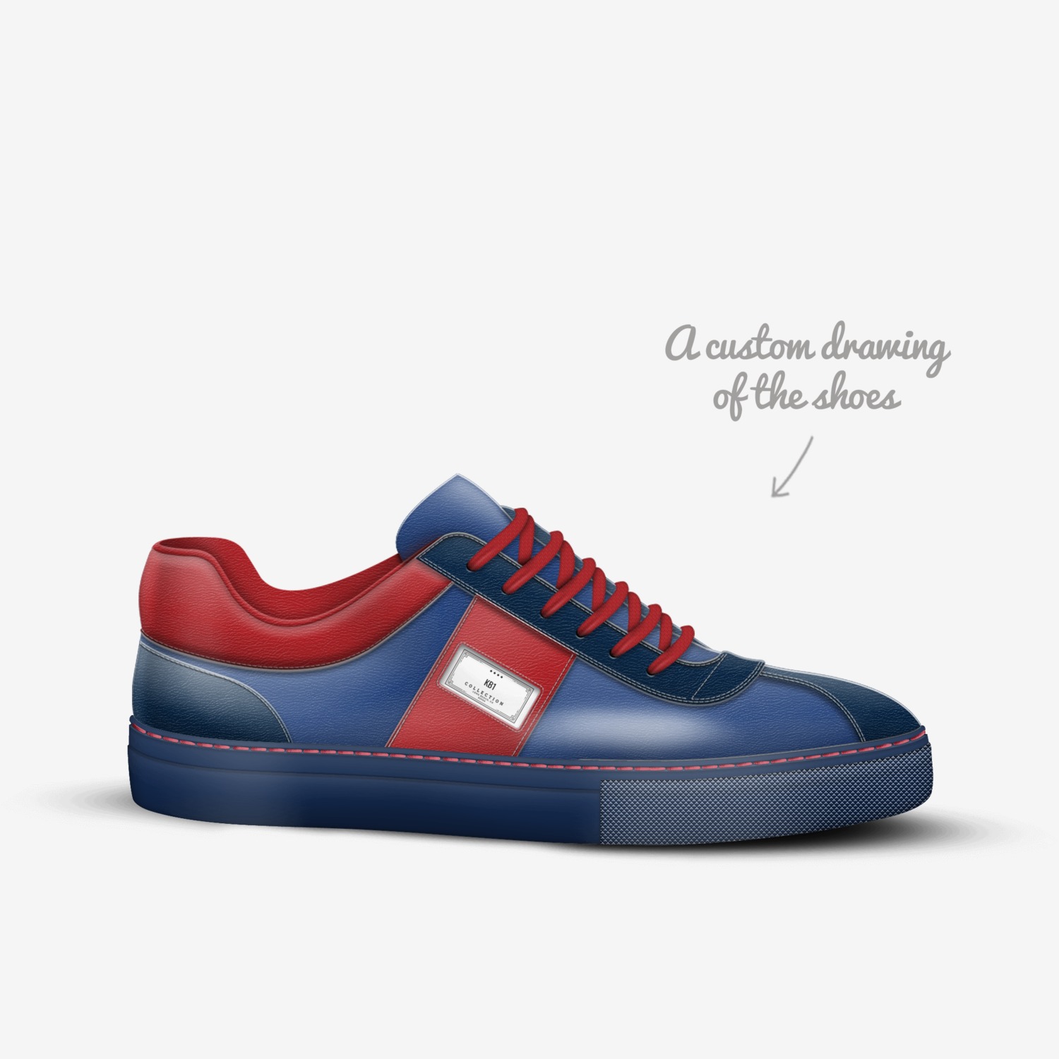 KB1 custom made in Italy shoes by Koda | Sketch view