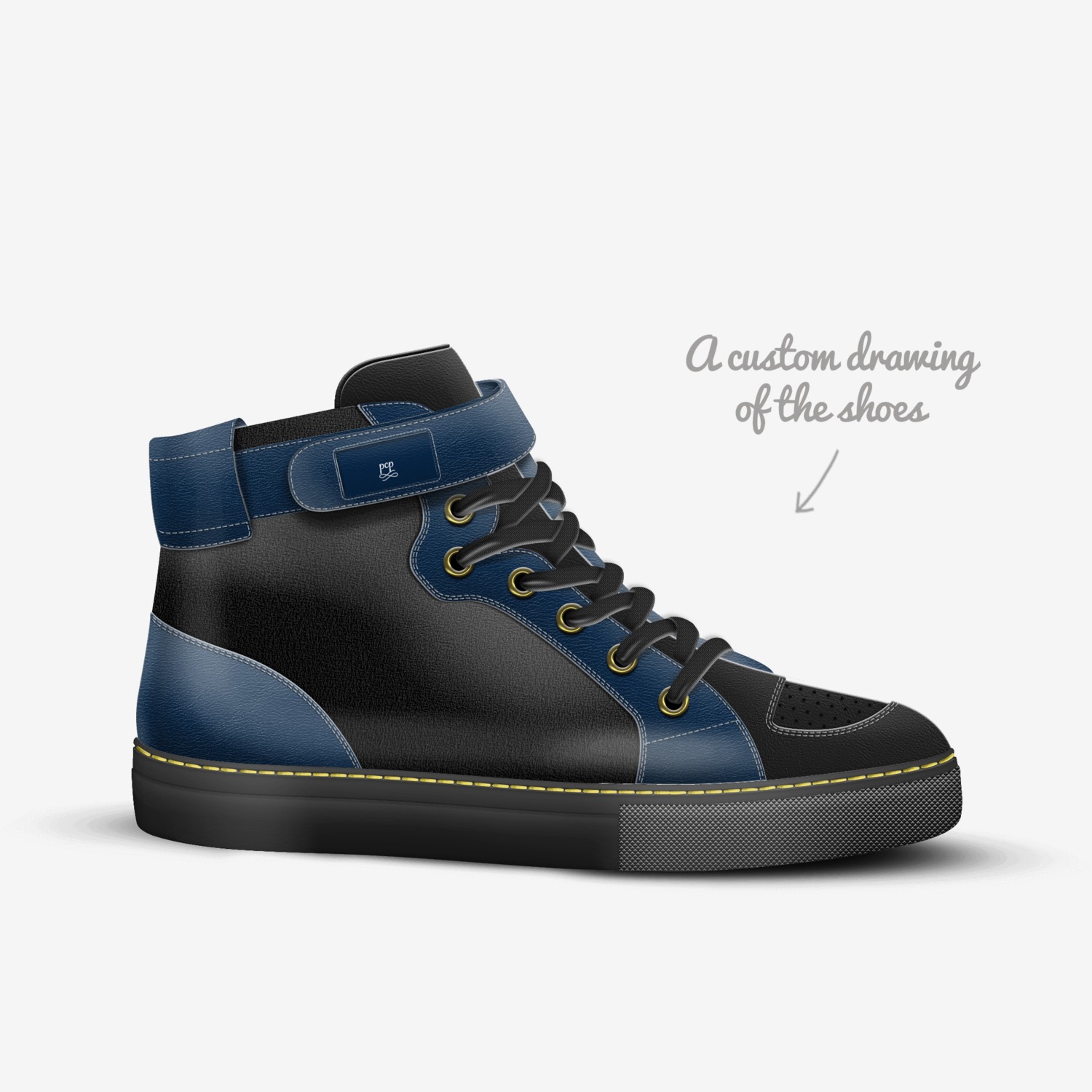 pcp custom made in Italy shoes by Caden Dudley | Sketch view