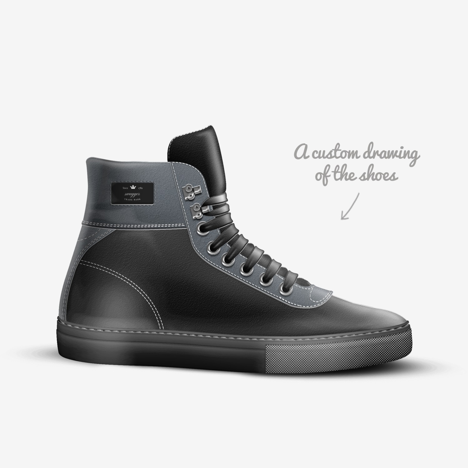 swagger custom made in Italy shoes by Aidanhperkins | Sketch view