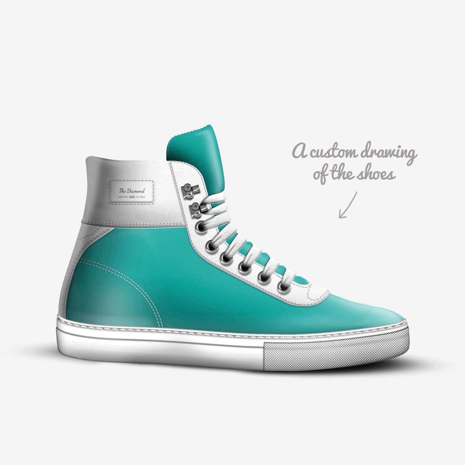 The Diamond custom made in Italy shoes by Kati Benton | Sketch view