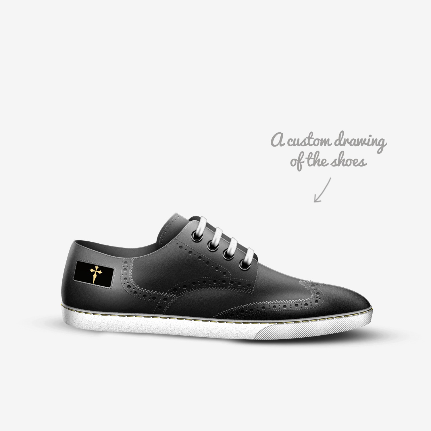 ➕1 REAL 🔲 custom made in Italy shoes by Marvin Church | Sketch view