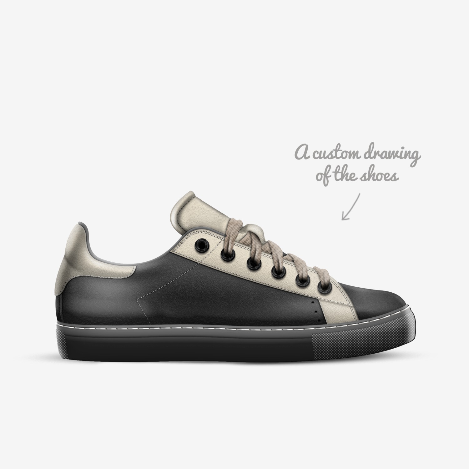 Gradus custom made in Italy shoes by Malik Tarantino | Sketch view