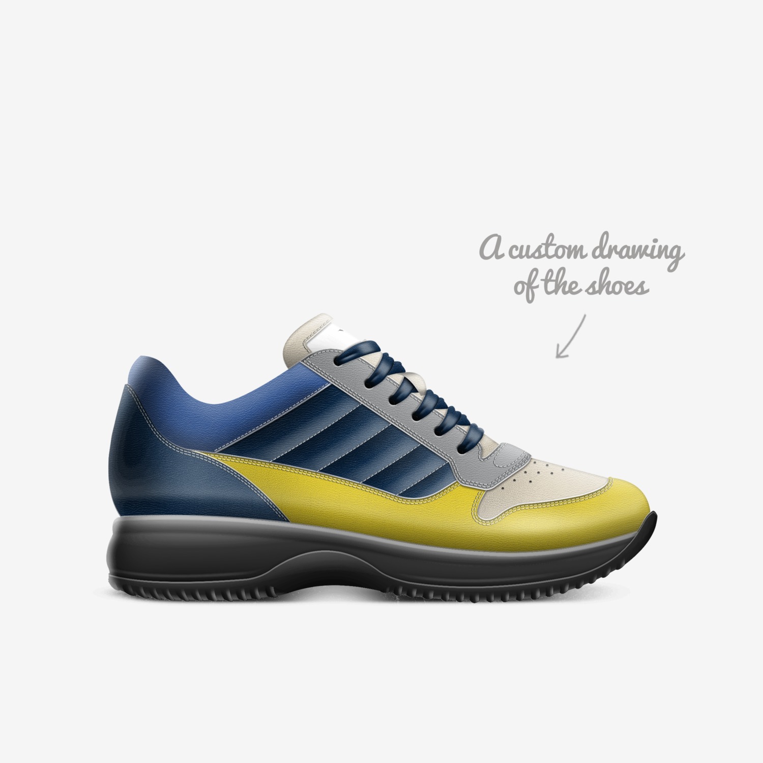 Vector X custom made in Italy shoes by Jonathan Hou | Sketch view