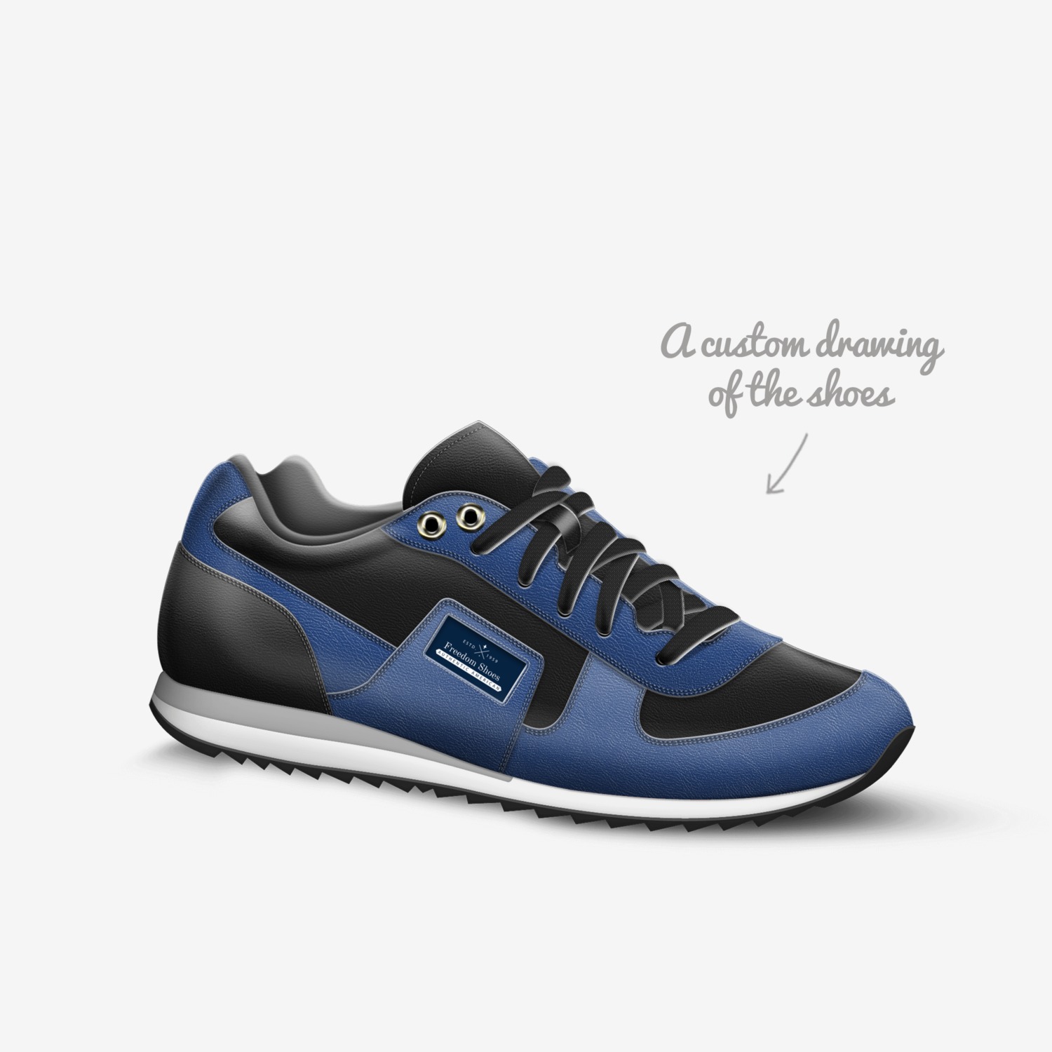 Freedom Shoes  custom made in Italy shoes by Sam Doaks | Sketch view
