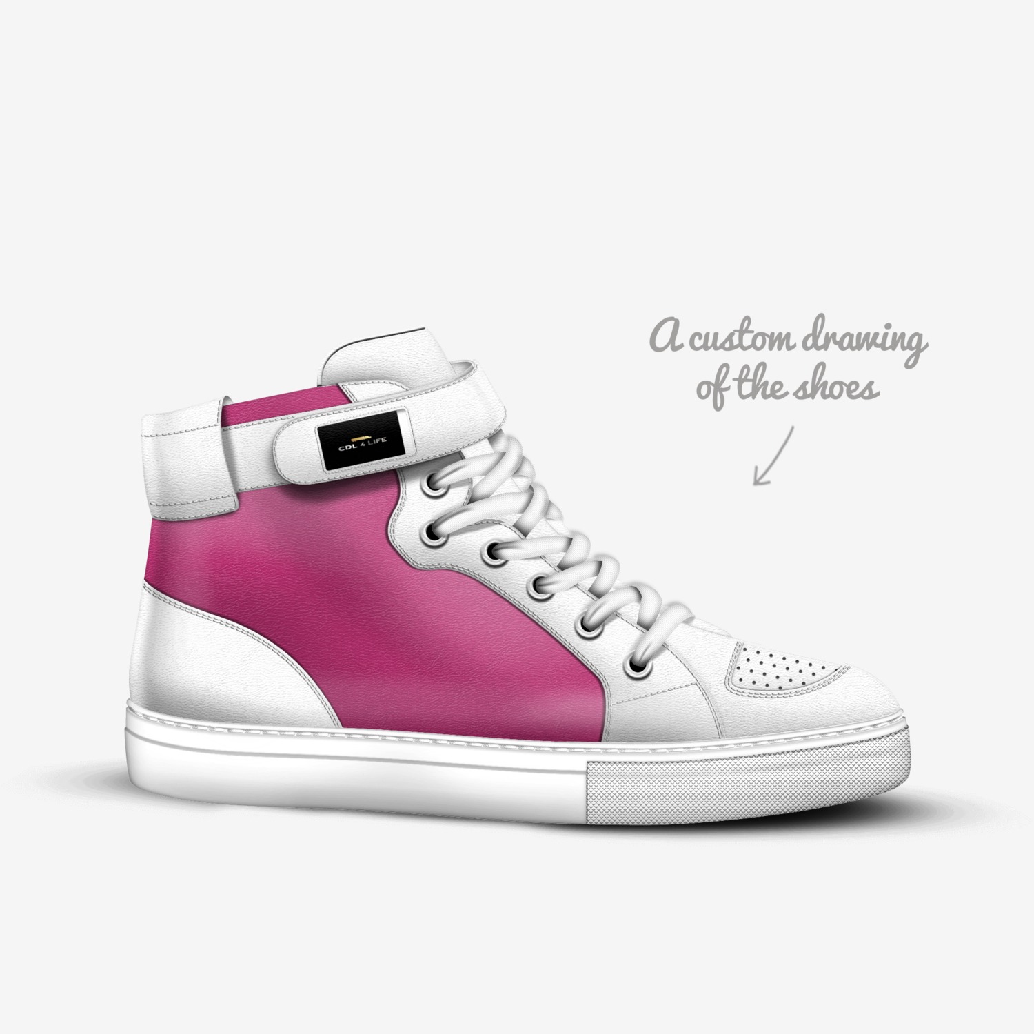 CDL 4 LIFE custom made in Italy shoes by Chamaine Jeffers | Sketch view