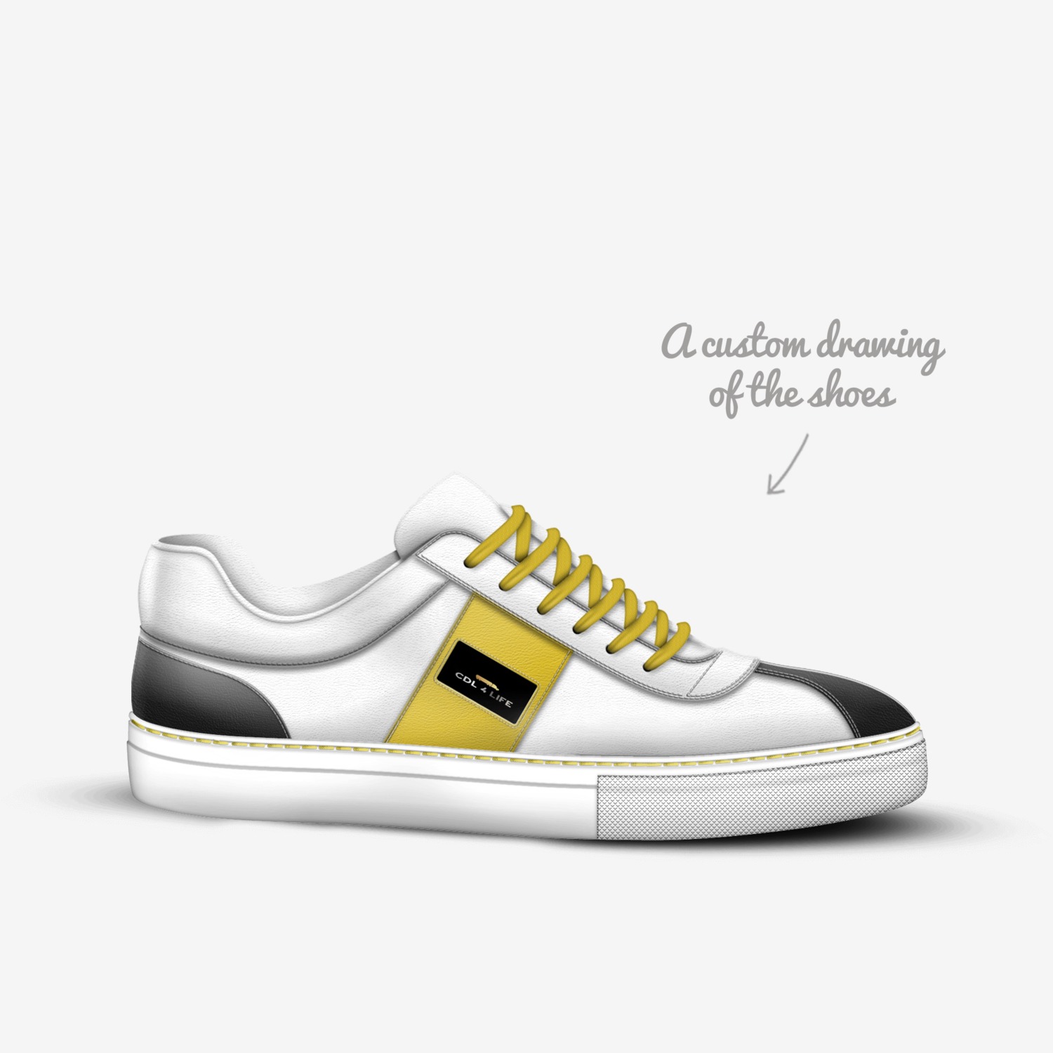 CDL 4 LIFE custom made in Italy shoes by Chamaine Jeffers | Sketch view