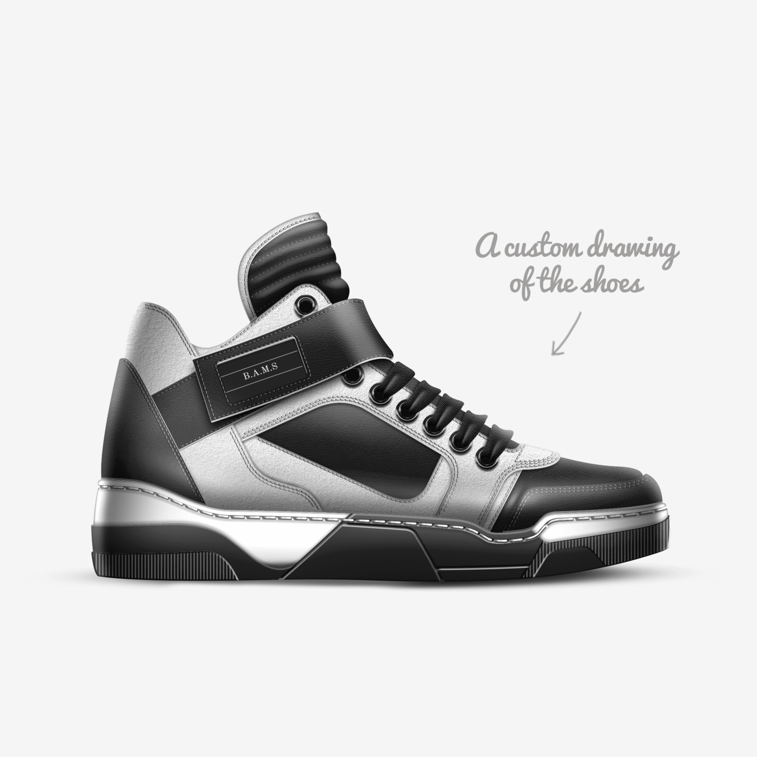 criminal custom made in Italy shoes by Jordan Prince | Sketch view