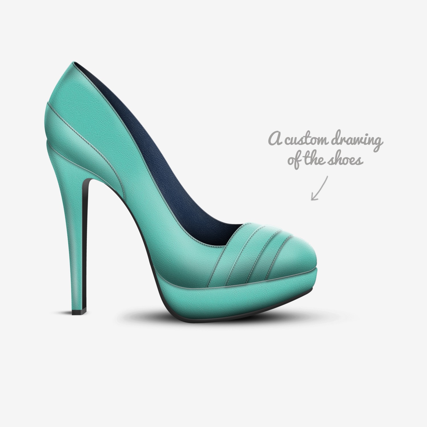 Unique Sole custom made in Italy shoes by Creshunna Scott | Sketch view