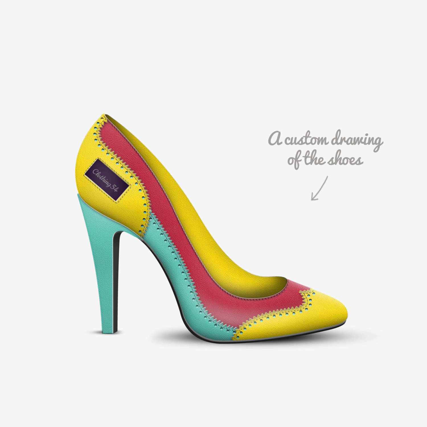 Clothing 54 custom made in Italy shoes by Cladel Mazard | Sketch view