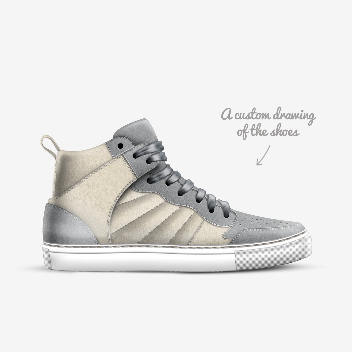 Self lacing shoes custom made in Italy shoes by Marc Manzone | Sketch view