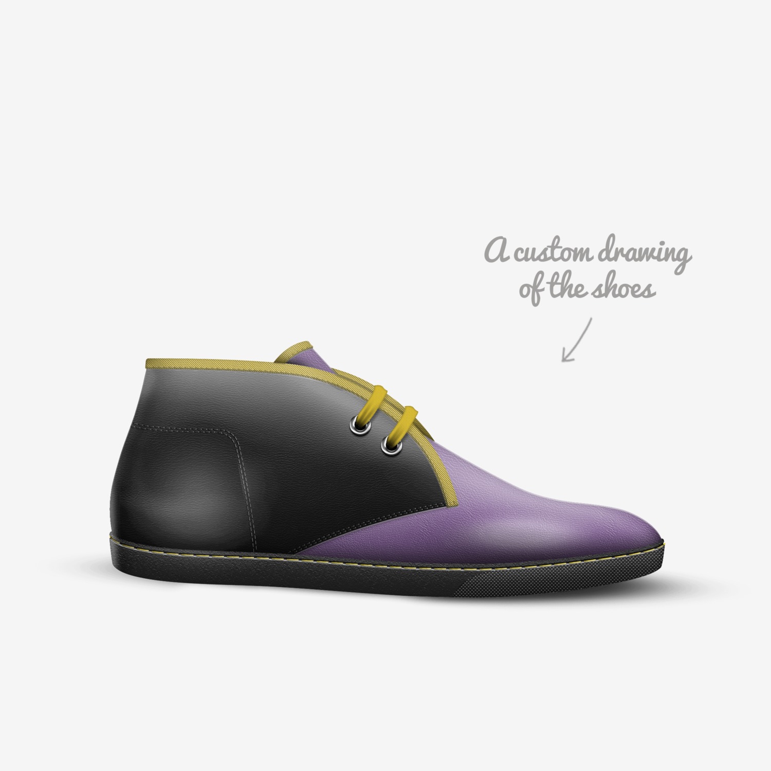 Reese’s  custom made in Italy shoes by Rick | Sketch view
