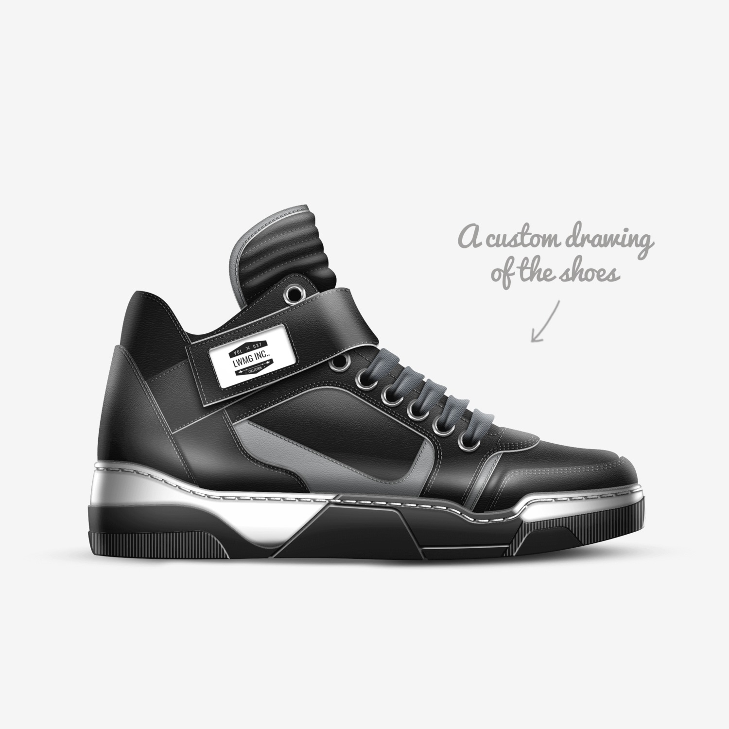 LWMG INC.. custom made in Italy shoes by Skylar Blu | Sketch view