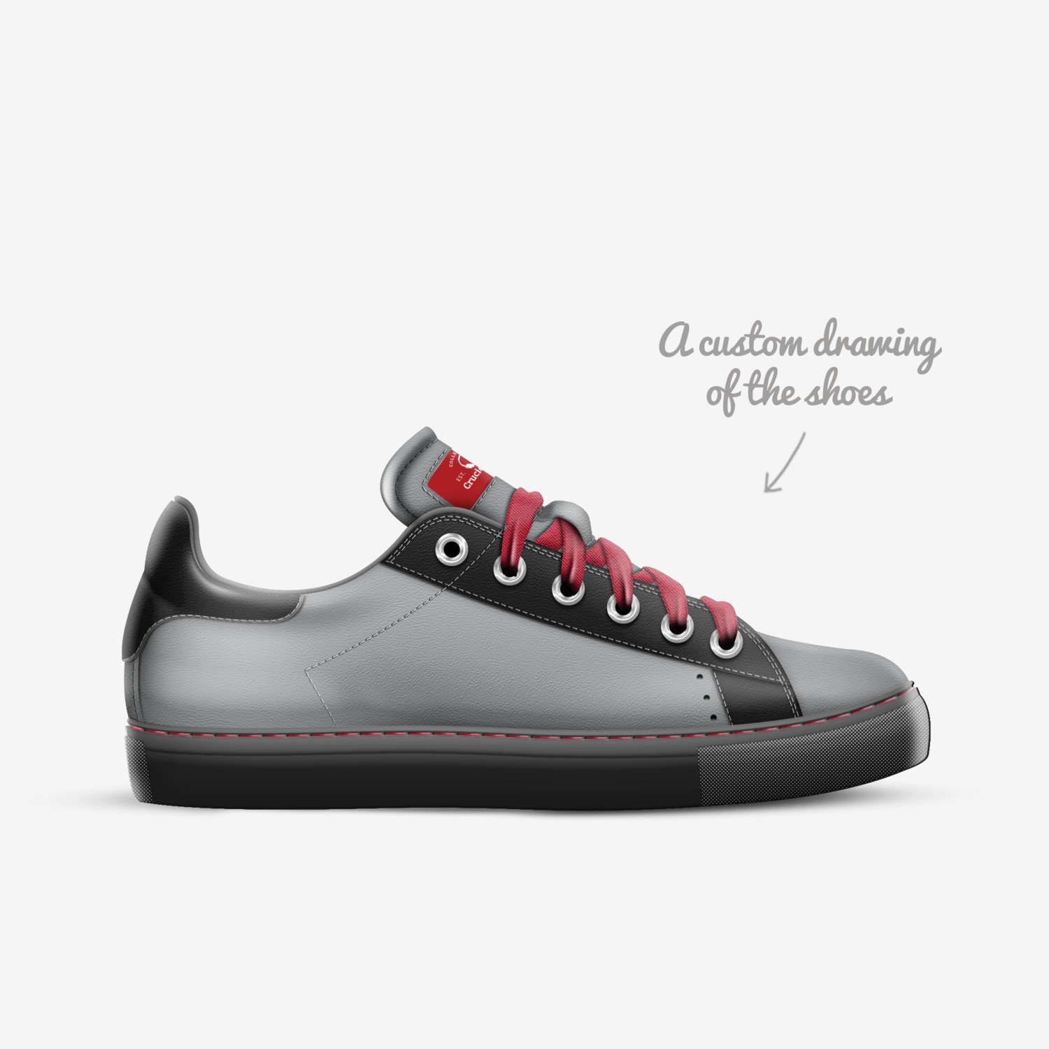 Crucial Que custom made in Italy shoes by Quadrel | Sketch view