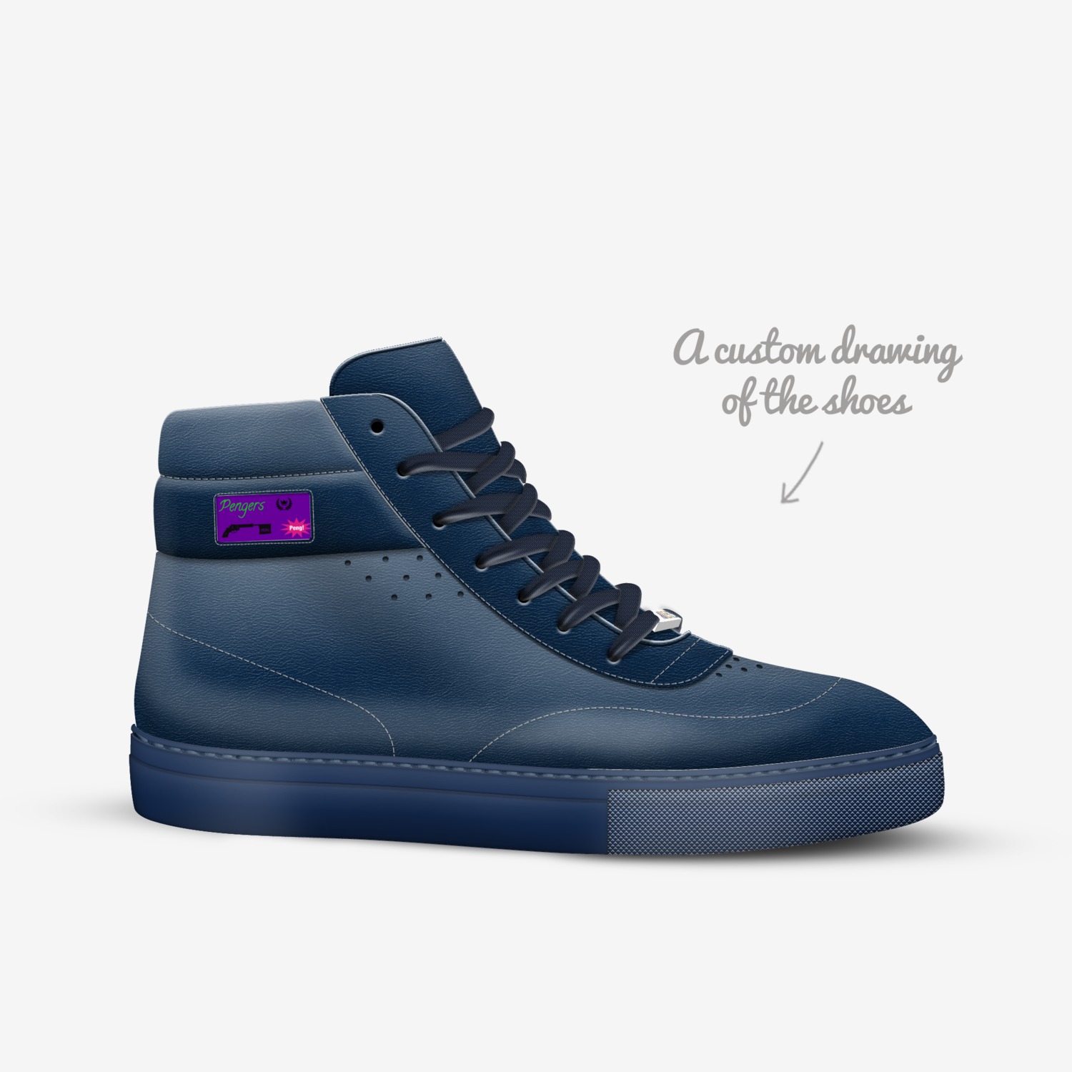 Pengers custom made in Italy shoes by Brad Webb | Sketch view