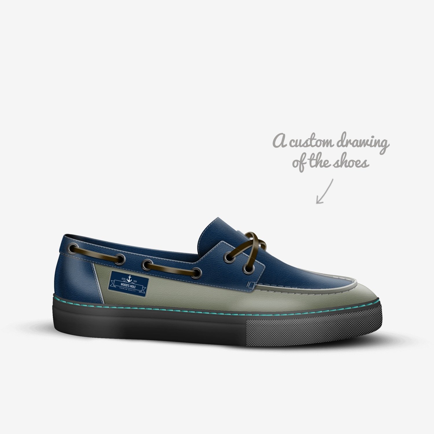 Wood's Hole custom made in Italy shoes by David Scadden | Sketch view