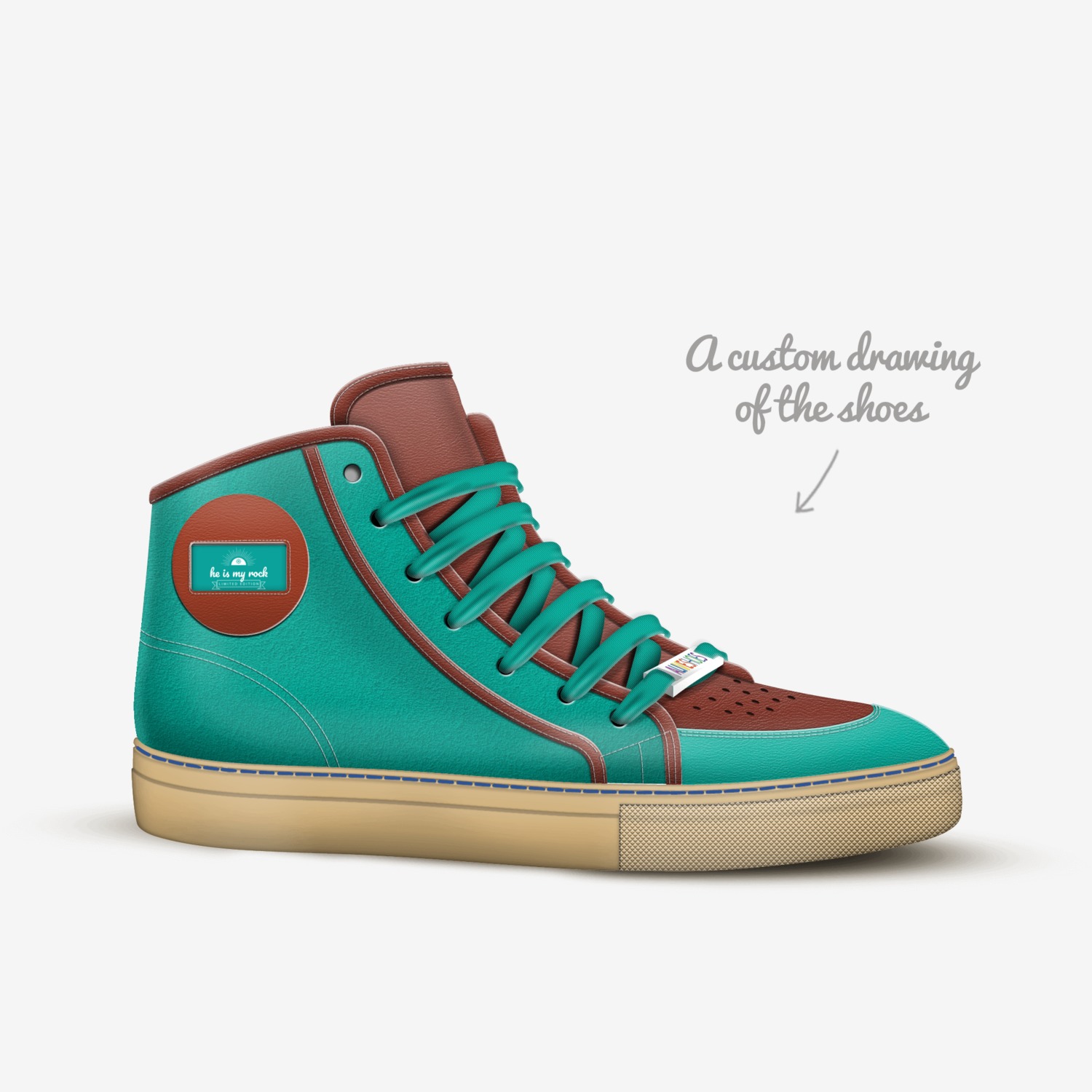 light shoes custom made in Italy shoes by Tyjine Schoria Montgomery | Sketch view