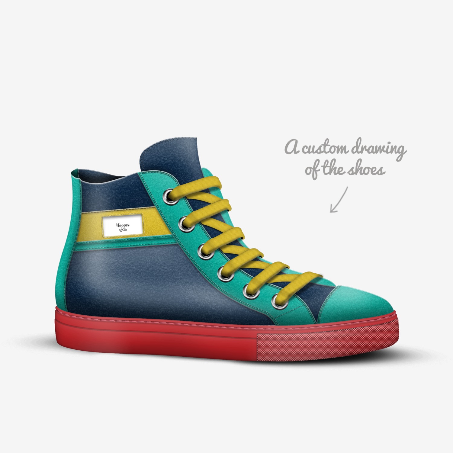 Hopper custom made in Italy shoes by Hopper | Sketch view