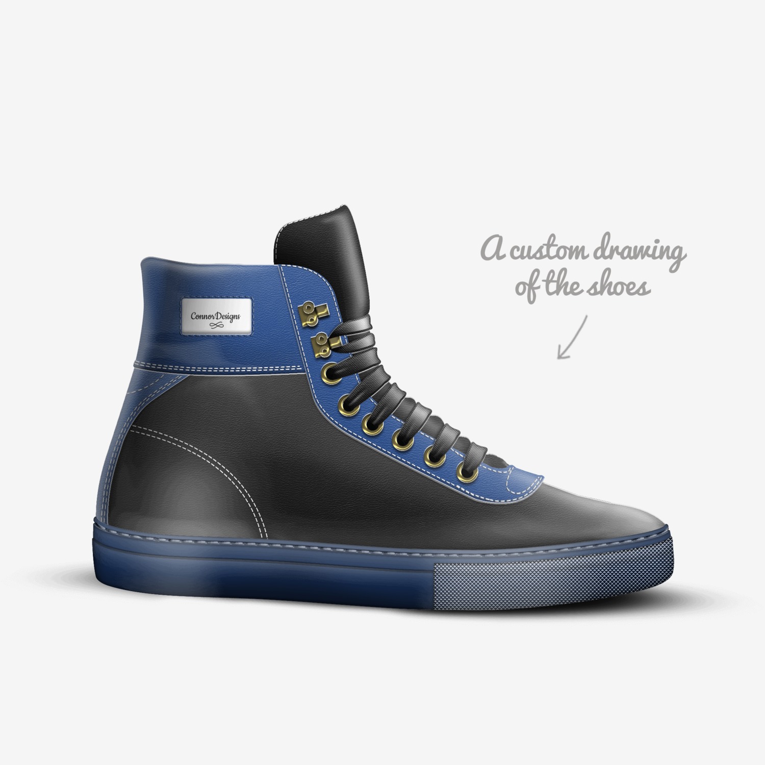 ConnorDesigns  custom made in Italy shoes by Liam Connor | Sketch view