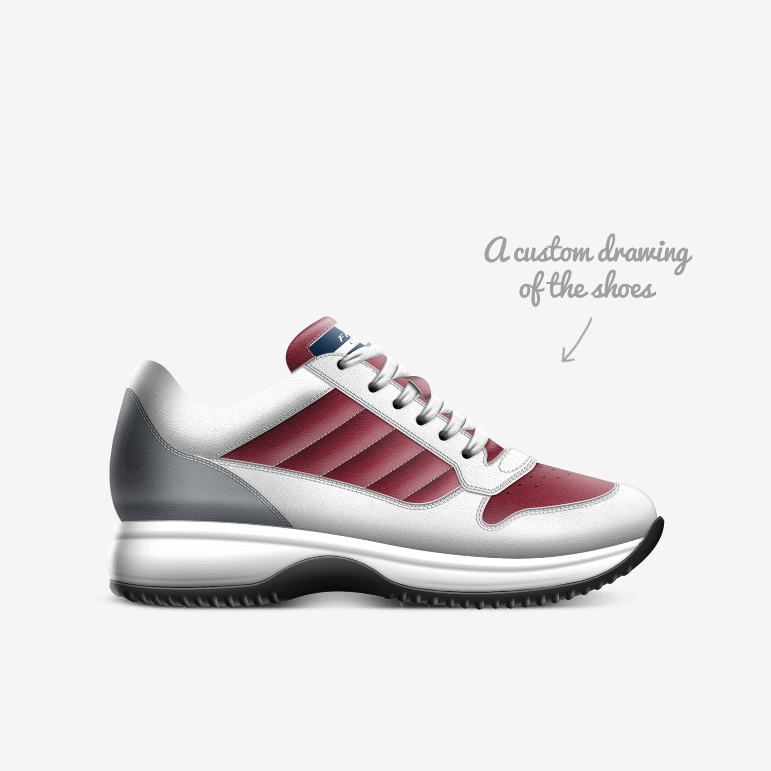 FlyFashion  custom made in Italy shoes by Mike Reed | Sketch view